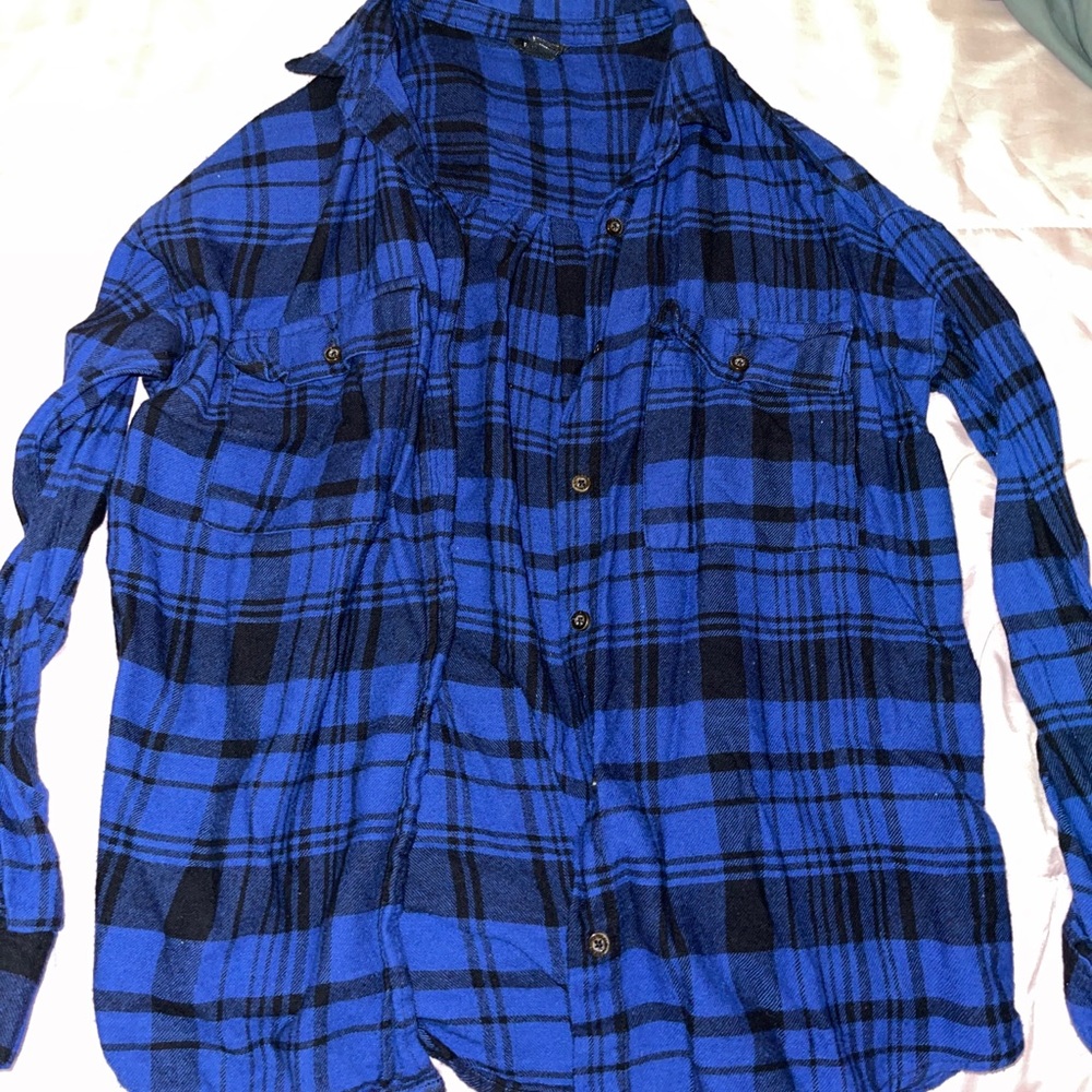 Royal blue cotton flannel